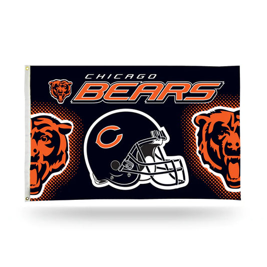 Chicago Bears Helmet 3' x 5' Banner Flag by Rico Industries