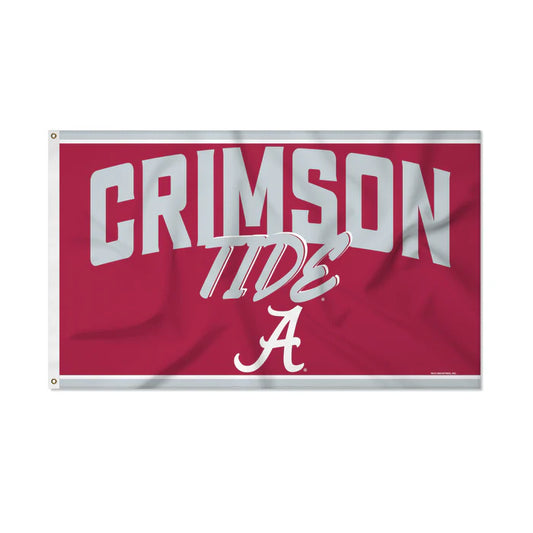 Alabama Crimson Tide 3'x5' Flag by Rico. Indoor/Outdoor use, team colors and graphics. Officially Licensed.