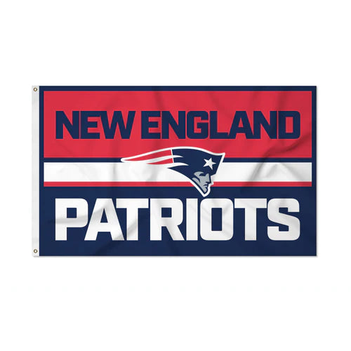 New England Patriots Bold Design 3' x 5' Banner Flag by Rico Industries