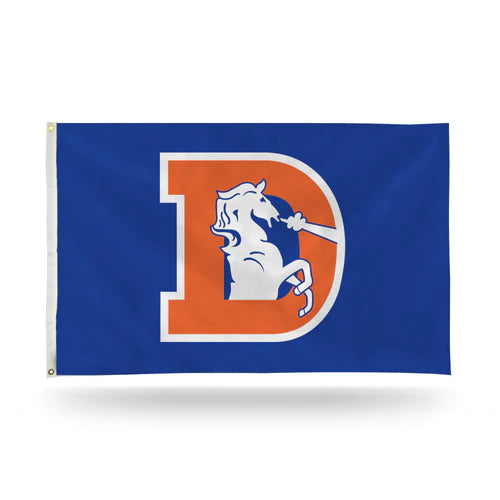Denver Broncos Orange D/Horse Logo Design 3' x 5' Banner Flag by Rico