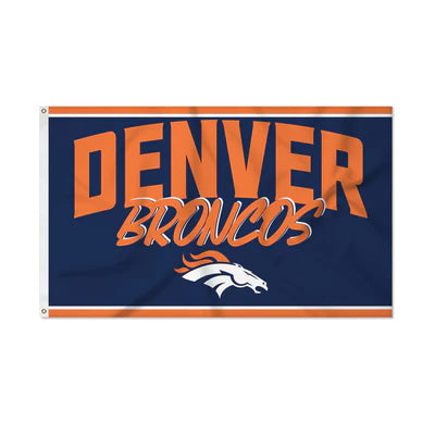 Denver Broncos 3' x 5' Script Banner Flag by Rico