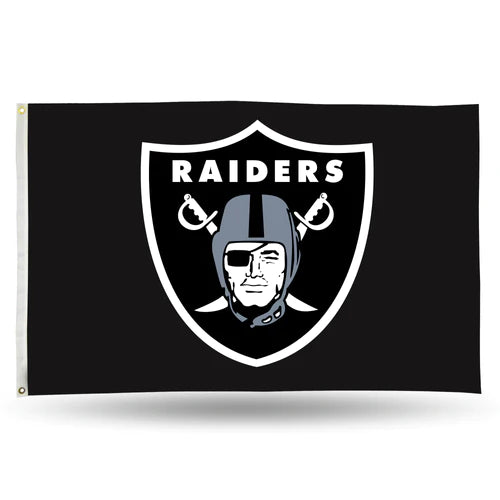 Las Vegas Raiders Classic Design 3'x 5' Single Sided Banner Flag by Rico Industries