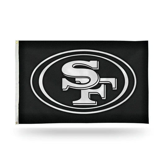 San Francisco 49ers NFL Flag: 3'x5', vibrant team graphics, brass grommets, polyester. Officially licensed by the NFL