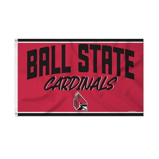 Ball State Cardinals 3' x 5' Script Banner Flag by Rico