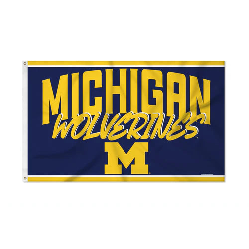 Michigan Wolverines 3' x 5' Script Banner Flag by Rico