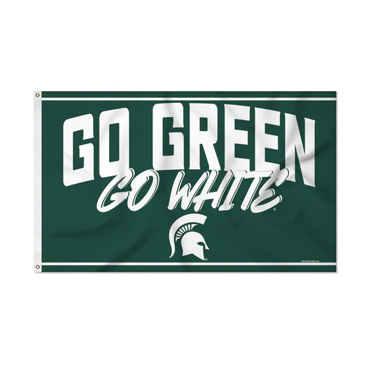 Michigan State Spartans 3' x 5' Script Banner Flag by Rico