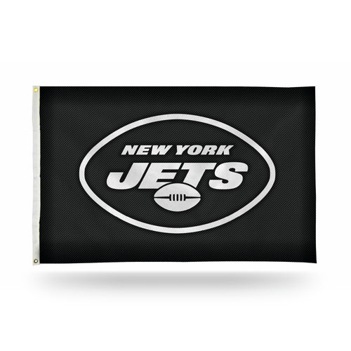 New York Jets Carbon Fiber Design 3' x 5' Banner Flag by Rico