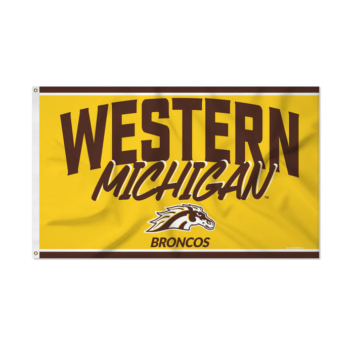 Western Michigan Broncos 3' x 5' Script Banner Flag by Rico