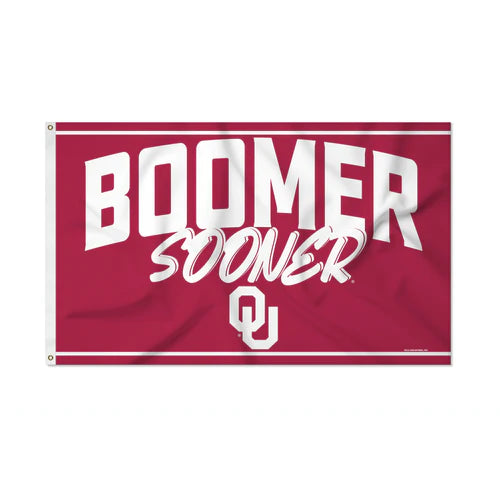 Oklahoma Sooners 3' x 5' Script Banner Flag by Rico