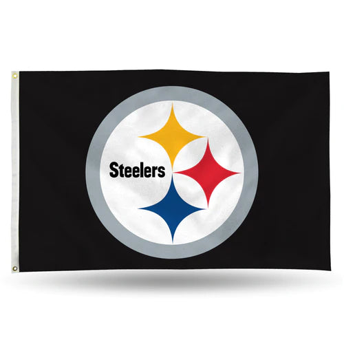Pittsburgh Steelers Classic Design 3' x 5' Single Sided Banner Flag by Rico Industries