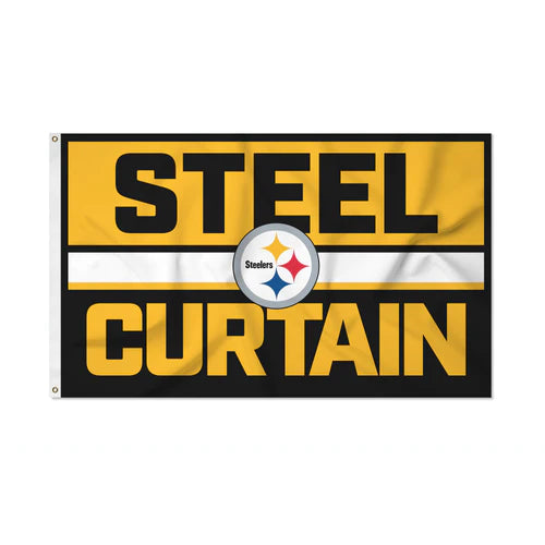 Pittsburgh Steelers Bold Design 3' x 5' Banner Flag by Rico Industries