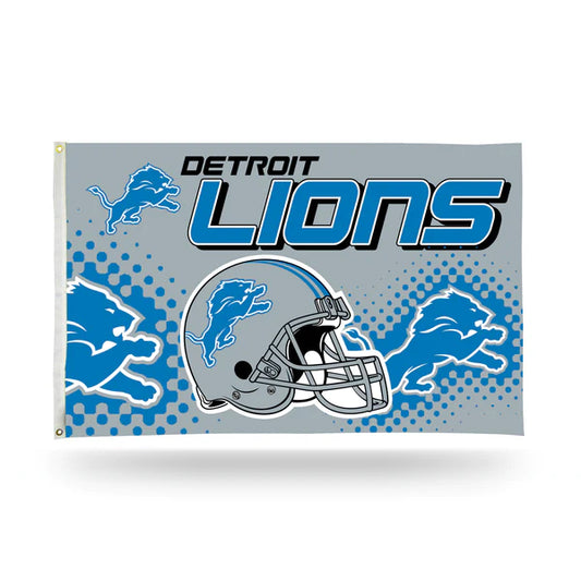 Detroit Lions Helmet 3' x 5'  Banner Flag by Rico Industries