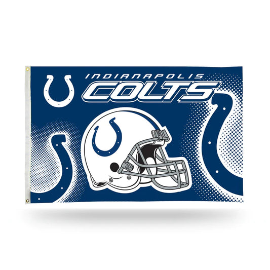 Indianapolis Colts Helmet Design 3' x 5' Banner Flag by Rico Industries