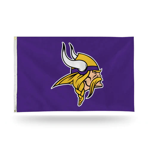 Minnesota Vikings Classic Design 3' x 5' Single Sided Banner Flag by Rico