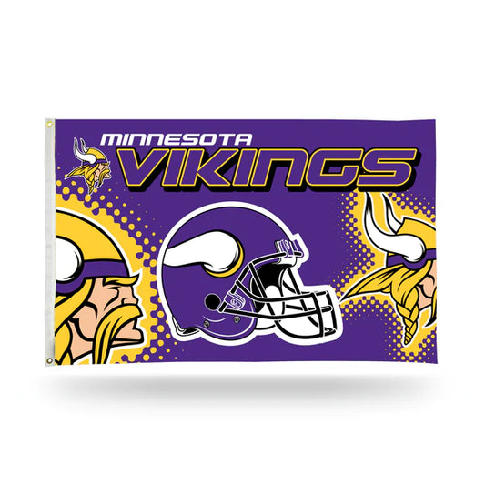 Minnesota Vikings Helmet Banner Flag by Rico Industries