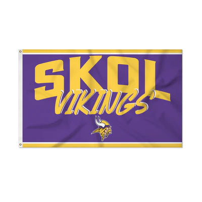 Minnesota Vikings 3' x 5' Script Banner Flag by Rico