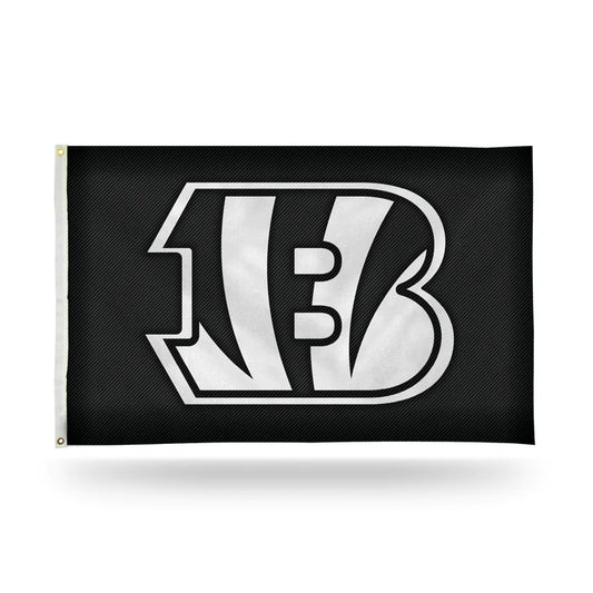 Cincinnati Bengals 3' x 5' Carbon Fiber Design Banner Flag by Rico