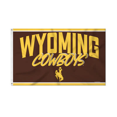 Wyoming Cowboys 3' x 5' Script Banner Flag by Rico