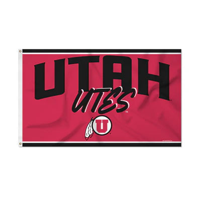 Utah Utes 3' x 5' Script Banner Flag by Rico