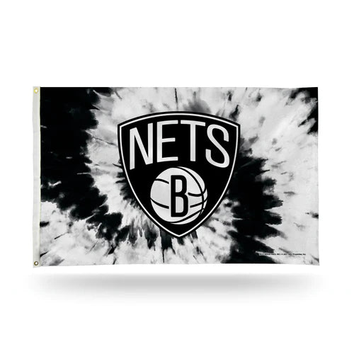 Brooklyn Nets Tie Dye Design 3' x 5' Banner Flag by Rico Industries