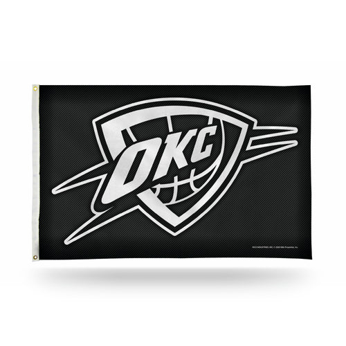 Oklahoma City Thunder Carbon Fiber Design 3' x 5' Banner Flag by Rico