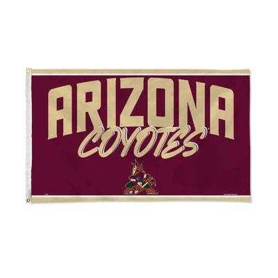 Arizona Coyotes 3' x 5' Script Banner Flag by Rico Industries