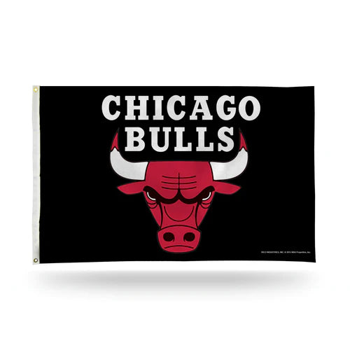 Chicago Bulls Classic Design 3' x 5' Single Sided Banner Flag by Rico Industries