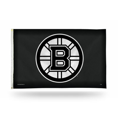 Boston Bruins Carbon Fiber Design 3' x 5' Banner Flag by Rico