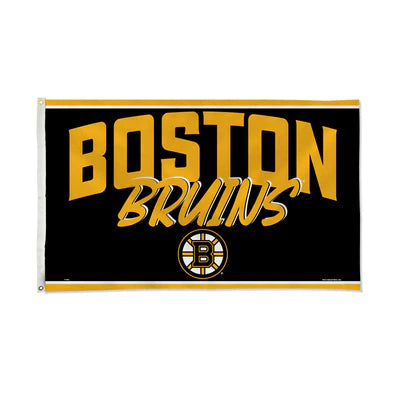 Boston Bruins 3' x 5' Script Banner Flag by Rico