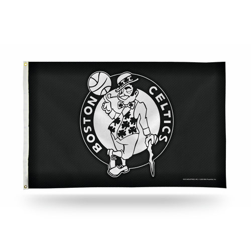Boston Celtics Carbon Fiber Design 3' x 5' Banner Flag by Rico Industries