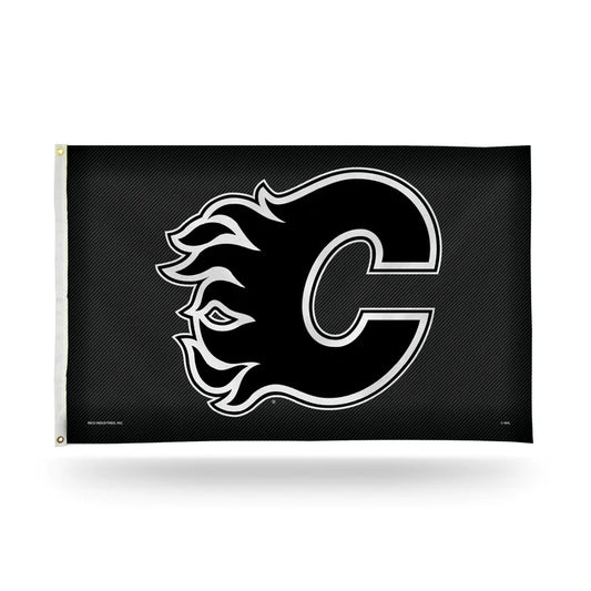 Calgary Flames 3' x 5' Carbon Fiber Design Banner Flag by Rico