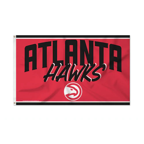 Atlanta Hawks 3' x 5' Script Banner Flag by Rico