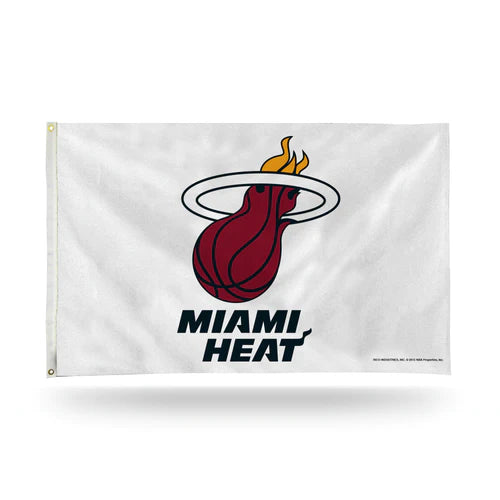 Miami Heat White 3' x 5' Banner Flag by Rico