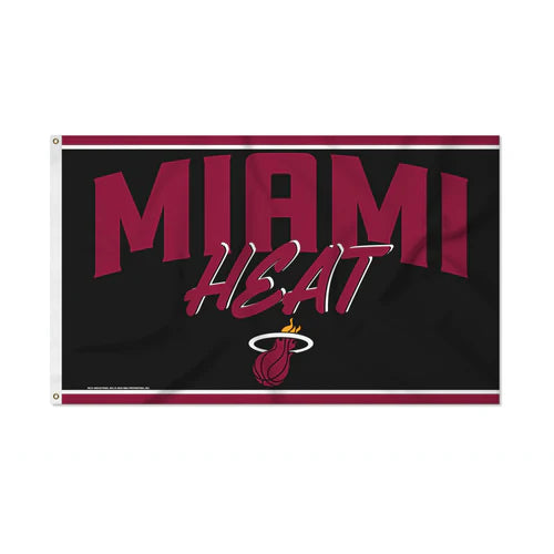Miami Heat Script Design 3' x 5' Banner Flag by Rico