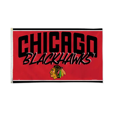 Chicago Blackhawks 3' x 5' Script Banner Flag by Rico