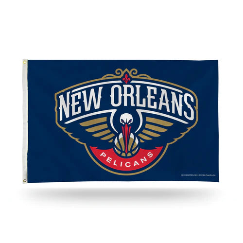 New Orleans Pelicans Classic Design 3' x 5' Single Sided Banner Flag by Rico Industries