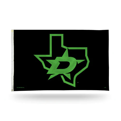 Dallas Stars 3' x 5' Third Jersey Black Banner Flag by Rico Industries