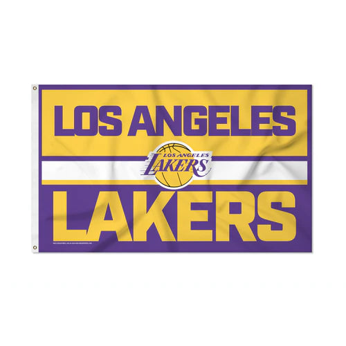 Los Angeles Lakers Bold Design 3' x 5' Banner Flag by Rico