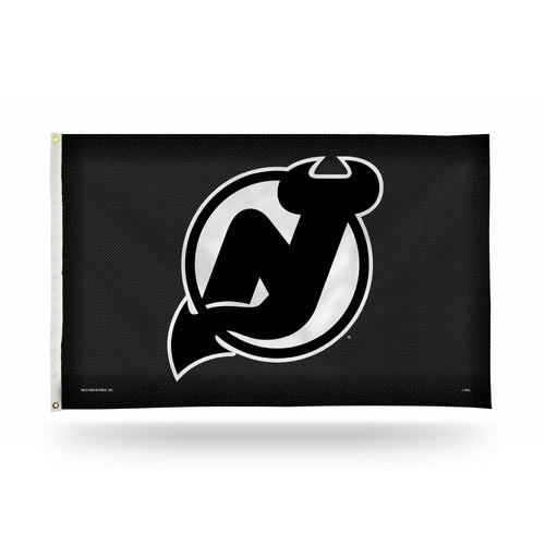 New Jersey Devils Carbon Fiber Design 3' x 5' Banner Flag by Rico