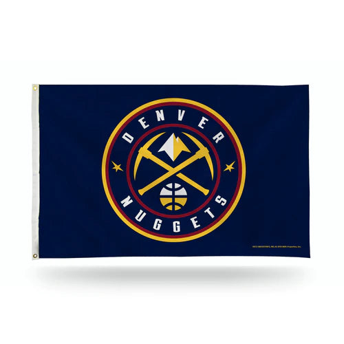 Denver Nuggets Classic Design 3' x 5' Single Sided Banner Flag by Rico Industries
