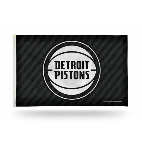 Detroit Pistons 3' x 5' Carbon Fiber Design Banner Flag by Rico