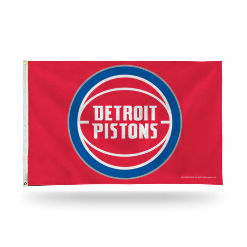 Detroit Pistons Classic Design 3' x 5' Single Sided Banner Flag by Rico