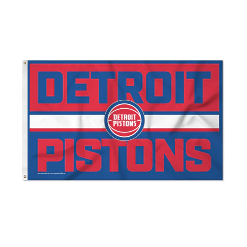 Detroit Pistons 3' x 5' Bold Banner Flag by Rico