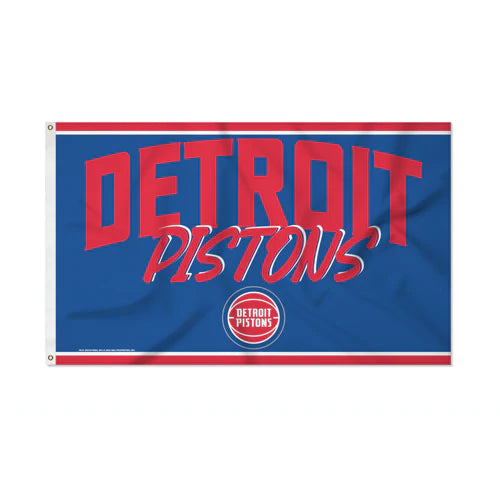 Detroit Pistons 3' x 5' Script Banner Flag by Rico
