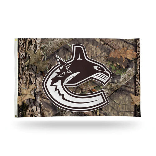 Vancouver Canucks Mossy Oak Camo Break-Up Country Design Banner Flag by Rico Industries