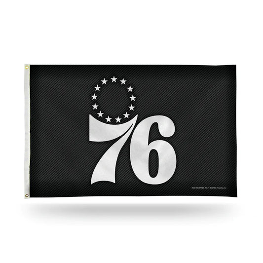 Philadelphia 76ers Carbon Fiber Design 3' x 5'  Banner Flag by Rico