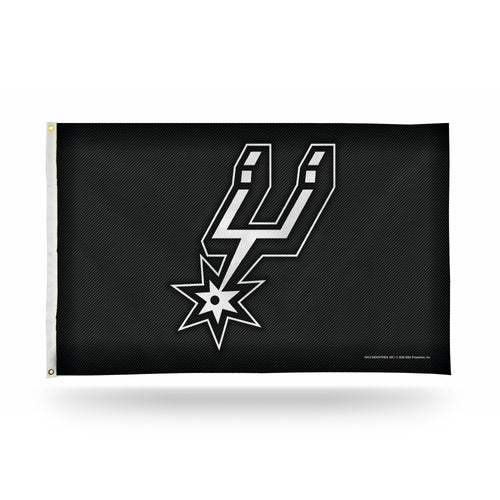 San Antonio Spurs Carbon Fiber Design 3' x 5' Banner Flag by Rico