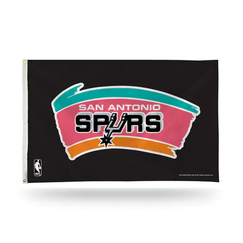 San Antonio Spurs Classic Design 3' x 5' Single Sided Banner Flag by Rico
