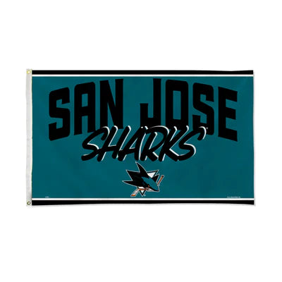 San Jose Sharks 3' x 5' Script Banner Flag by Rico
