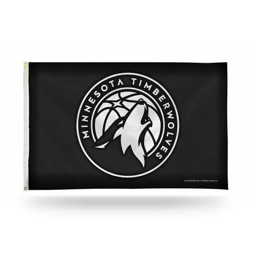 Minnesota Timberwolves Carbon Fiber Design 3' x 5' Banner Flag by Rico